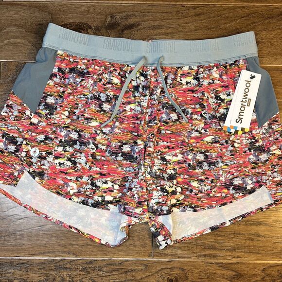 NWT Smartwool Women’s Active Lined 4” Shorts Guava Pink Size Large $75 - Picture 2 of 6